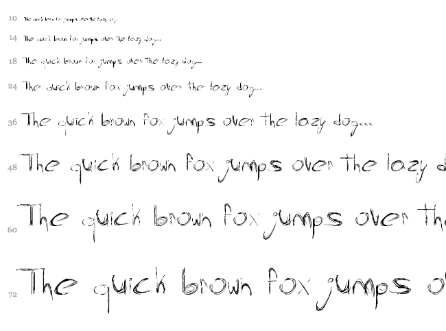 Screw This font waterfall